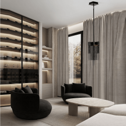 LUCES ARDALES LE45830/5 lampa wisząca LED 3000K kaskadowa czarna złota