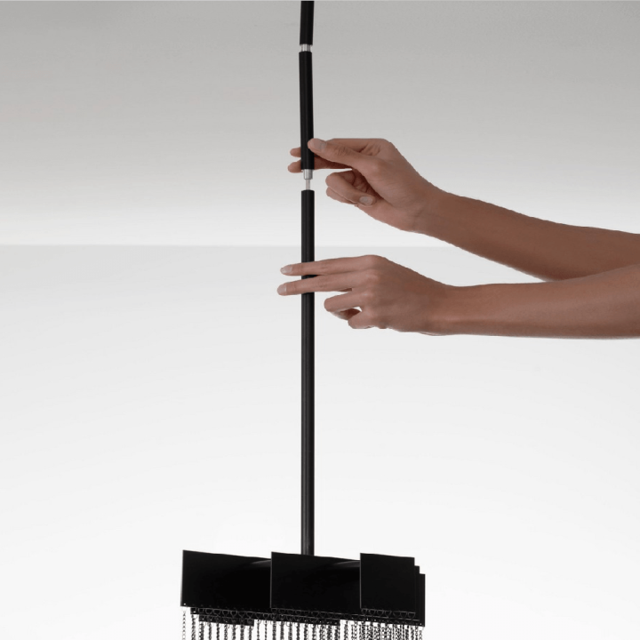 LUCES ARDALES LE45830/5 lampa wisząca LED 3000K kaskadowa czarna złota