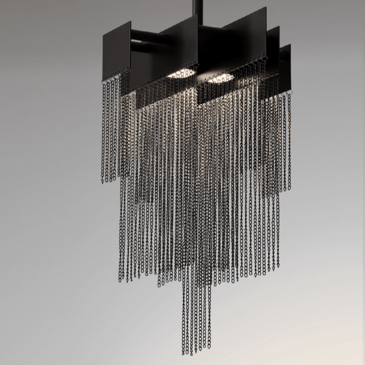 LUCES ARDALES LE45830/5 LED pendant lamp 3000K cascading black gold