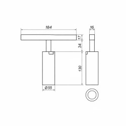 MULTILINE NIKO SPOT S55 adjustable LED 12W 3000K/4000K, 2 lines L1/L2