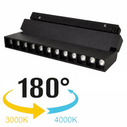 MULTILINE mini SPOT LED 12W 48V czarna 3000K/4000K 2 obwody L1/L2