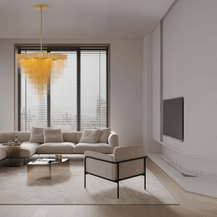 LUCES ARDALES LE45832/7 lampa wisząca LED 80W żyrandol kaskadowy