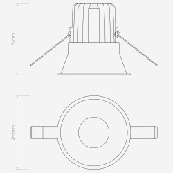 ASTRO MINIMA Round LED IP65 1249023 bathroom recessed lamp 2700K
