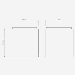 ASTRO KOS SQUARE 1326043,1326044 IP65 surface luminaire white, black