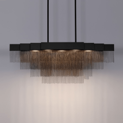 LUCES ARDALES LE45833/8 lampa wisząca złota, czarna do salonu, jadalni