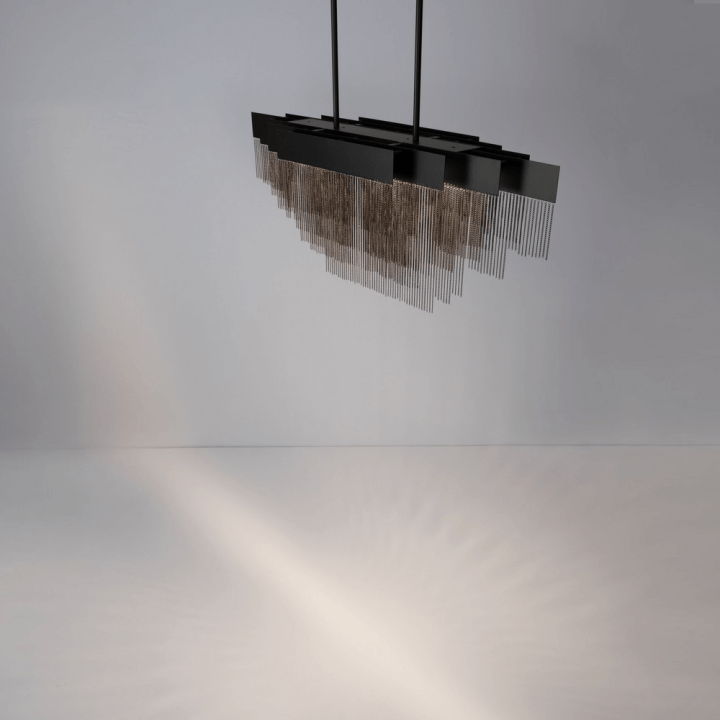 LUCES ARDALES LE45833/8 lampa wisząca złota, czarna do salonu, jadalni