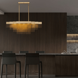 LUCES ARDALES LE45833/8 lampa wisząca złota, czarna do salonu, jadalni