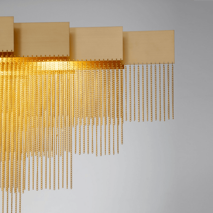 LUCES ARDALES LE45833/8 lampa wisząca złota, czarna do salonu, jadalni