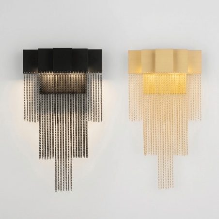 LUCES ARDALES LE45834/9 LED wall lamp 9W, 3000K gold, black chains