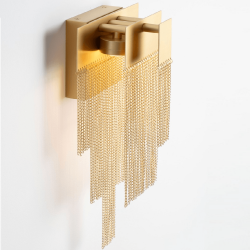 LUCES ARDALES LE45834/9 LED wall lamp 9W, 3000K gold, black chains