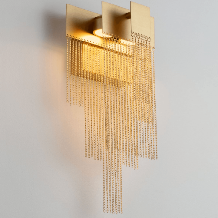 LUCES ARDALES LE45834/9 LED wall lamp 9W, 3000K gold, black chains