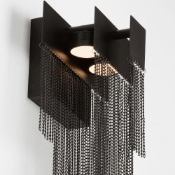 LUCES ARDALES LE45834/9 LED wall lamp 9W, 3000K gold, black chains