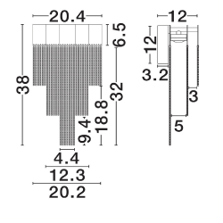 LUCES ARDALES LE45834/9 kinkiet LED 9W, 3000K łańcuszki złoty, czarny