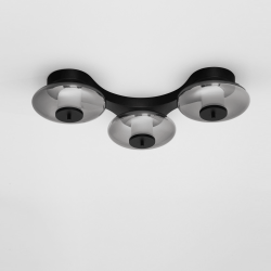 LUCES ALBESA LE45738 LED ceiling lamp 24W 3000K black metal and glass