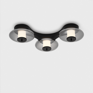 LUCES ALBESA LE45738 lampa sufitowa LED 24W 3000K czarny metal i szkło