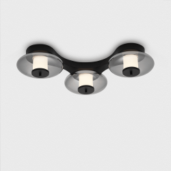 LUCES ALBESA LE45738 LED ceiling lamp 24W 3000K black metal and glass