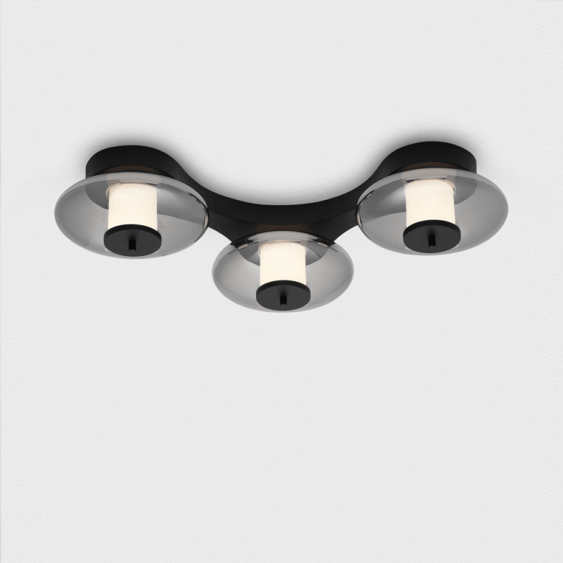 LUCES ALBESA LE45738 LED ceiling lamp 24W 3000K black metal and glass