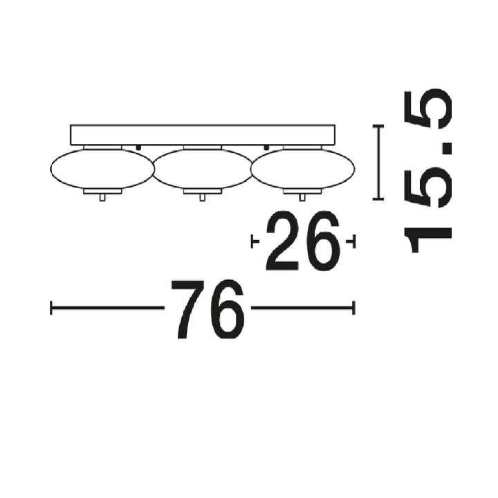 LUCES ALBESA LE45738 lampa sufitowa LED 24W 3000K czarny metal i szkło