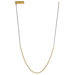 LUCES CAMBRIL LE45968 gold LED pendant lamp 62W crystal and leather