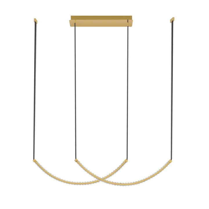 LUCES CAMBRIL LE45970 lampa wisząca złota, kryształowa LED 3000K