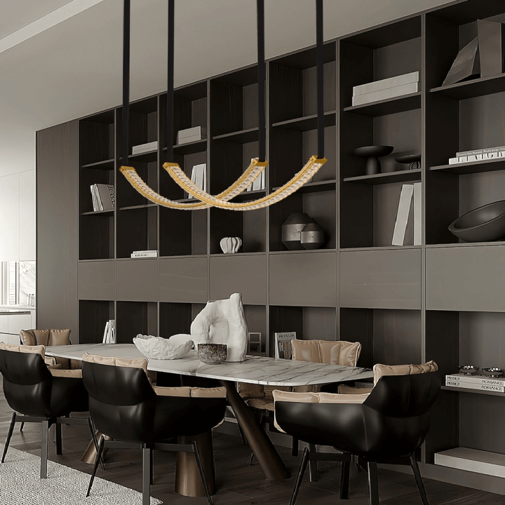 LUCES CAMBRIL LE45970 pendant lamp gold, crystal LED 3000K