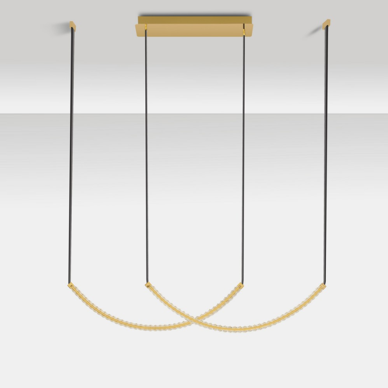 LUCES CAMBRIL LE45970 pendant lamp gold, crystal LED 3000K