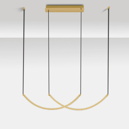 LUCES CAMBRIL LE45970 pendant lamp gold, crystal LED 3000K