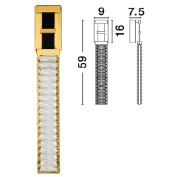 LUCES CAMBRIL LE45971 LED wall lamp 3000K gold, crystal with leather