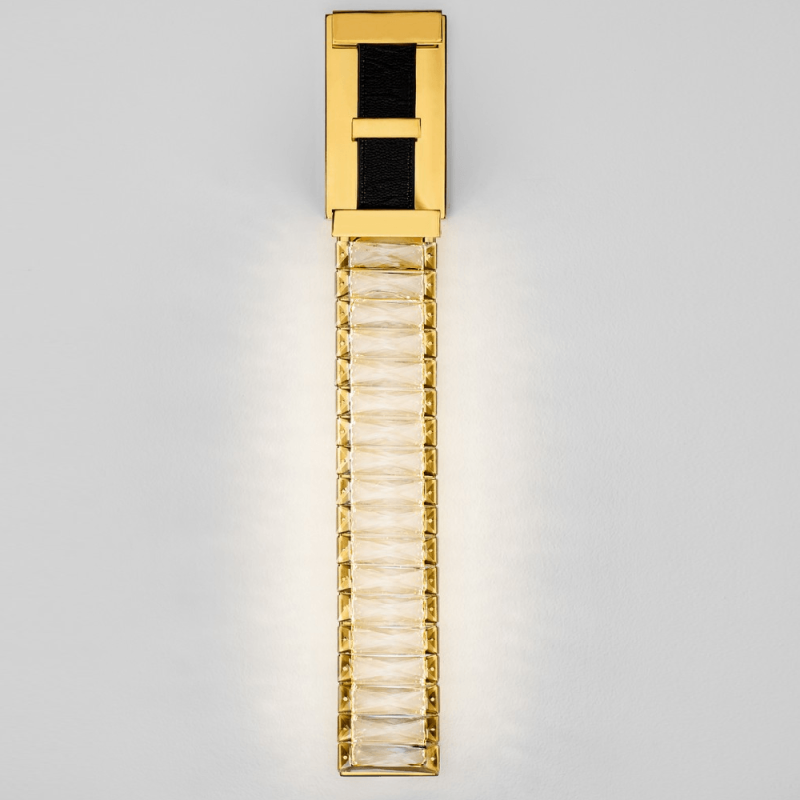 LUCES CAMBRIL LE45971 LED wall lamp 3000K gold, crystal with leather