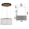 LUCES ONIL LE46128 LED pendant lamp 49W 3000K – luxurious design