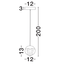 LUCES ALCUDIA LE4575/4 LED pendant lamp 3000K glass and aluminum