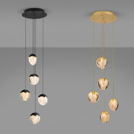 LUCES ALCUDIA LE4575/6 LED pendant lamp 25W – elegant, gold/black