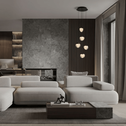 LUCES ALCUDIA LE4575/6 LED pendant lamp 25W – elegant, gold/black