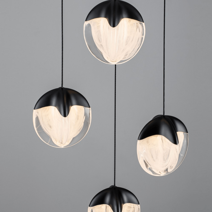 LUCES ALCUDIA LE4575/6 LED pendant lamp 25W &ndash; elegant, gold/black