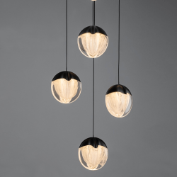 LUCES ALCUDIA LE4575/6 LED pendant lamp 25W – elegant, gold/black