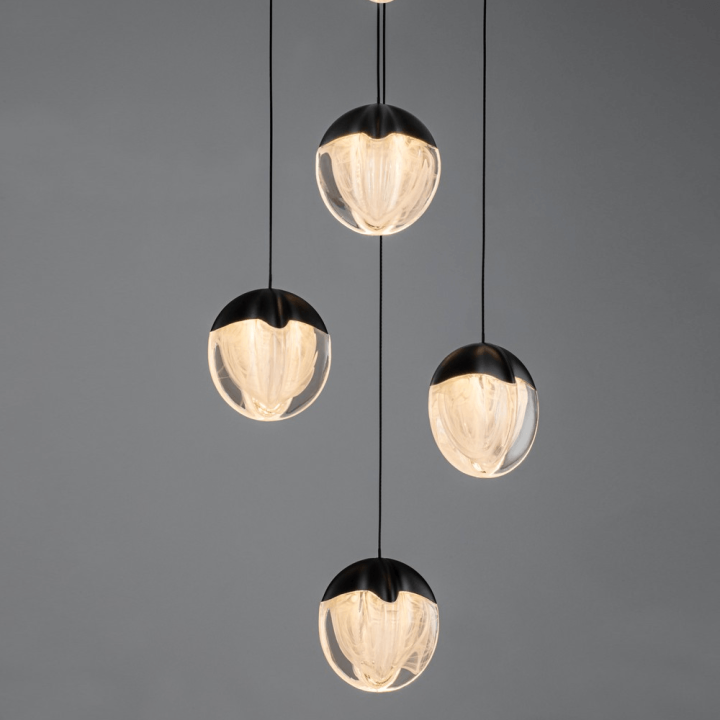LUCES ALCUDIA LE4575/6 LED pendant lamp 25W &ndash; elegant, gold/black
