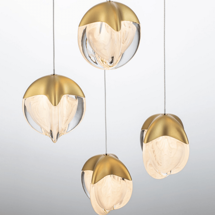 LUCES ALCUDIA LE4575/6 lampa wisząca LED 25W &ndash; elegancka, złoto/czerń