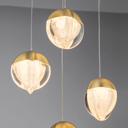 LUCES ALCUDIA LE4575/6 lampa wisząca LED 25W – elegancka, złoto/czerń