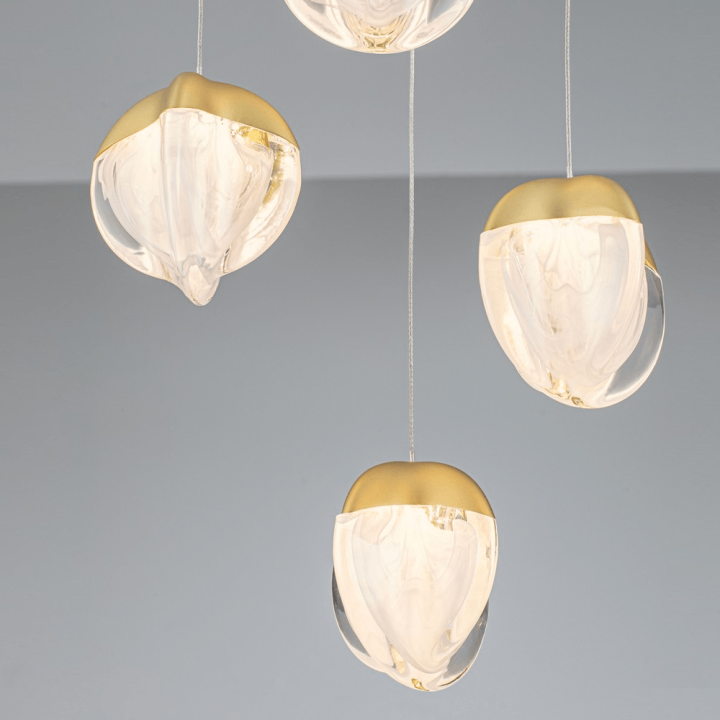 LUCES ALCUDIA LE4575/6 lampa wisząca LED 25W &ndash; elegancka, złoto/czerń