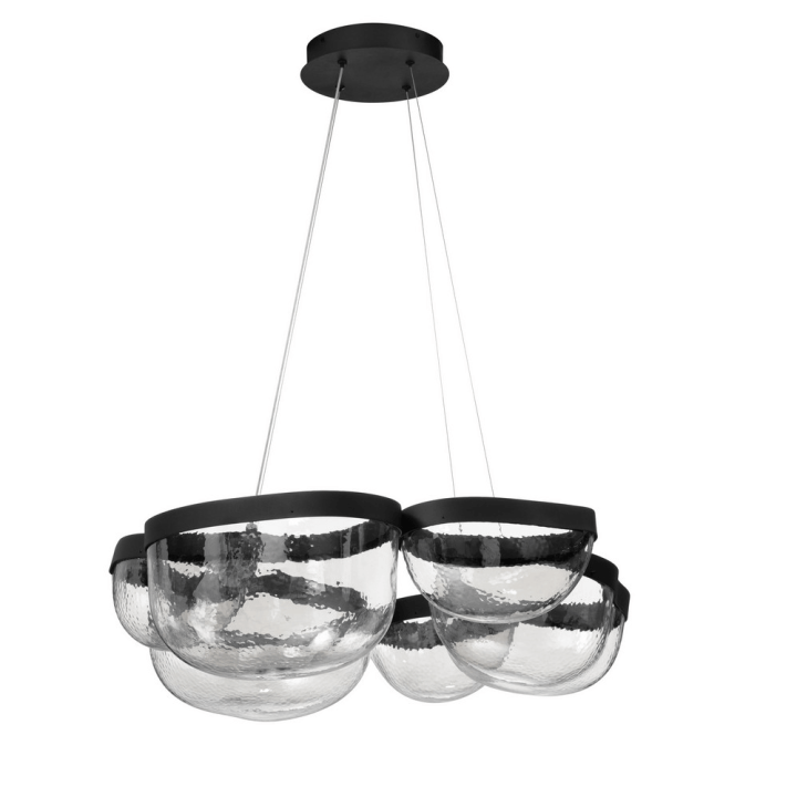 LUCES TUNTE LE46204 LED pendant lamp 65W black, art glass