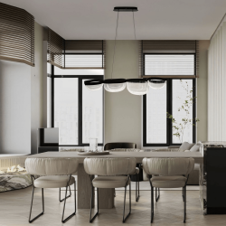 LUCES TUNTE LE46205 LED pendant lamp 44W modern, glass and steel