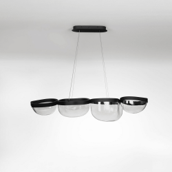 LUCES TUNTE LE46205 LED pendant lamp 44W modern, glass and steel