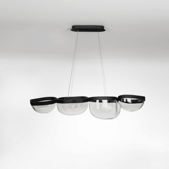 LUCES TUNTE LE46205 lampa wisząca LED 44W nowoczesna, szkło i stal