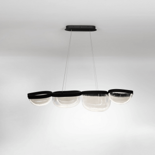 LUCES TUNTE LE46205 lampa wisząca LED 44W nowoczesna, szkło i stal