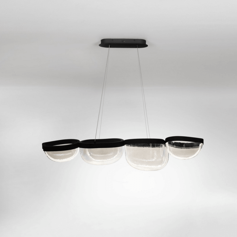 LUCES TUNTE LE46205 lampa wisząca LED 44W nowoczesna, szkło i stal