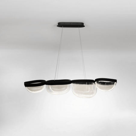 LUCES TUNTE LE46205 lampa wisząca LED 44W nowoczesna, szkło i stal