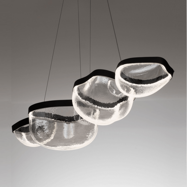 LUCES TUNTE LE46205 lampa wisząca LED 44W nowoczesna, szkło i stal