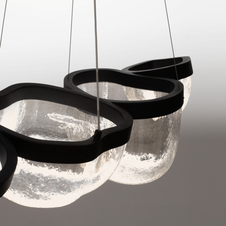 LUCES TUNTE LE46205 lampa wisząca LED 44W nowoczesna, szkło i stal