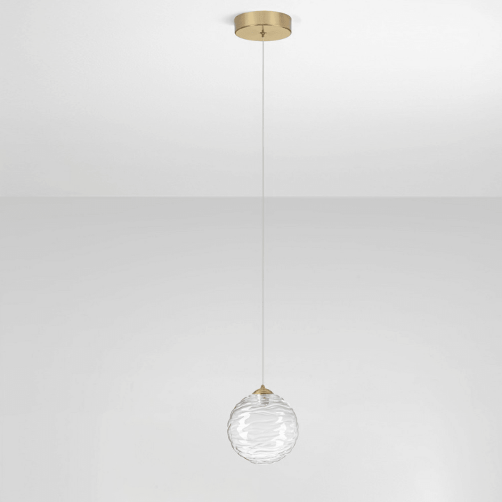 LUCES ALBORA LE45740/1 LED pendant lamp 5W gold &ndash; textured glass
