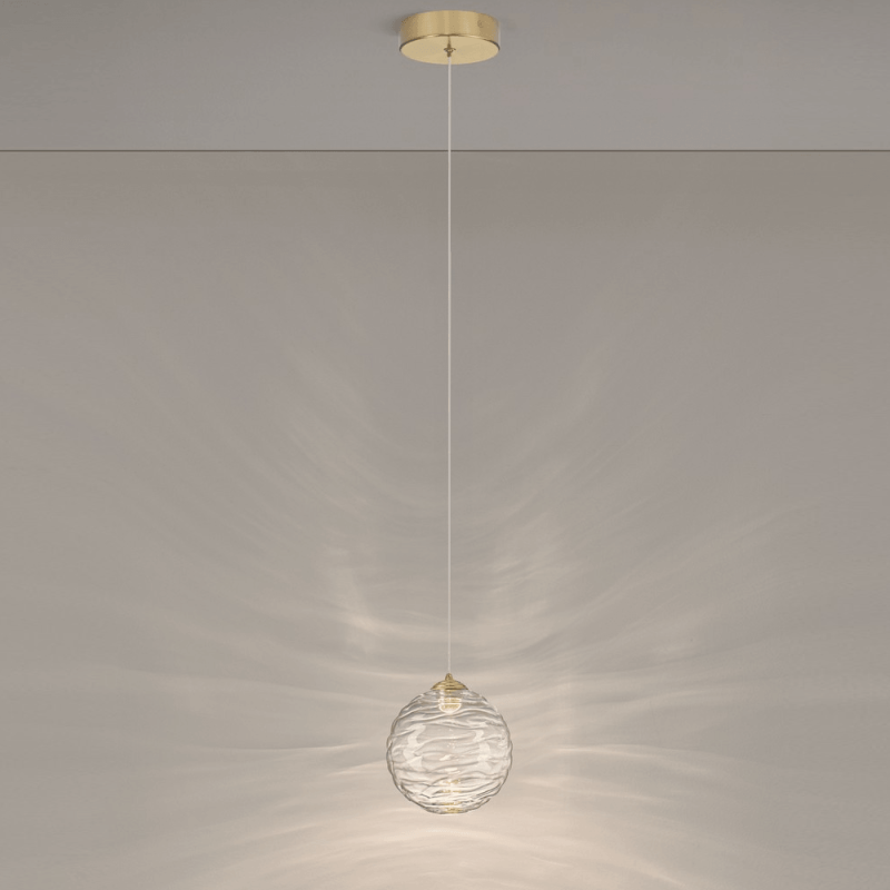 LUCES ALBORA LE45740/1 LED pendant lamp 5W gold – textured glass